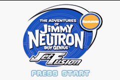 The Adventures of Jimmy Neutron Boy Genius: Jet Fu — Title screen