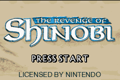The Revenge of Shinobi — Title screen