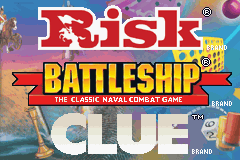 Three-in-One Pack : Risk + Battleship + Clue — Title screen