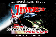 Thunderbirds : International Rescue — Title screen