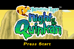 Ty the Tasmanian Tiger 3 : Night of the Quinkan — Title screen