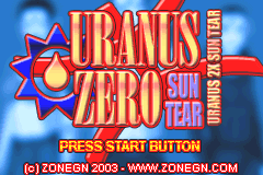 Uranus Zero : Sun Tear — Title screen