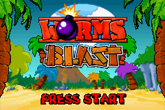 Worms Blast — Title screen