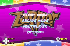 Zapper — Title screen