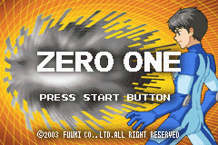 Zero One — Title screen
