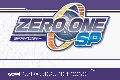 Zero One SP — Title screen