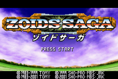 Zoids Saga — Title screen