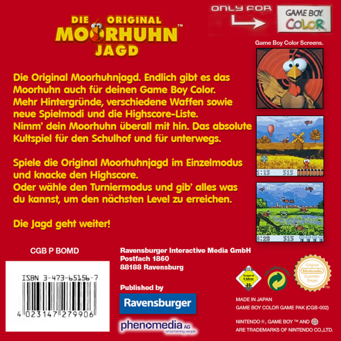 Die Original Moorhuhnjagd — Box back