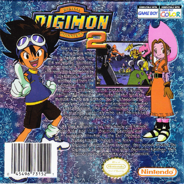 Digimon 2 (Unl.) — Box back