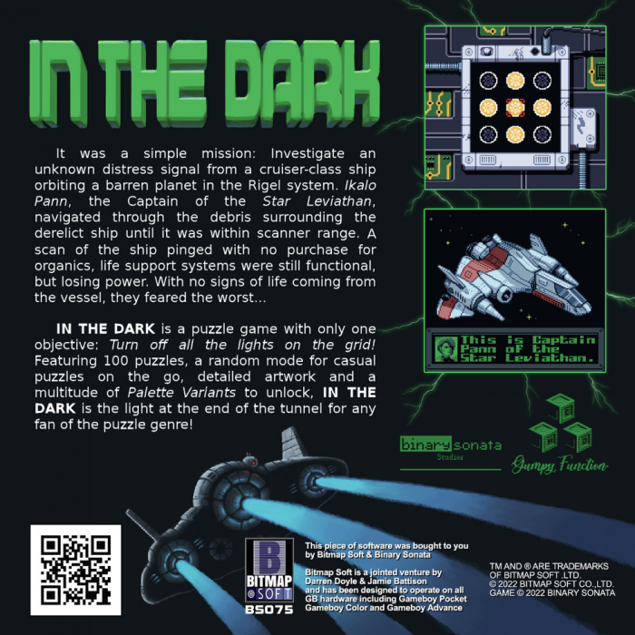 In The Dark — Box back