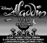 Aladdin — Title screen