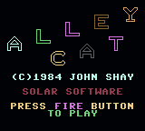 Alley Cat — Title screen