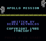 Apollo Mission — Title screen