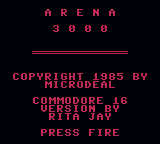 Arena 3000 — Title screen