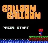 Balloon Balloon — Title screen