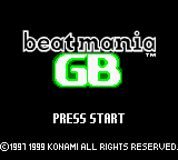 Beatmania GB — Title screen