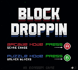 Block Droppin' — Title screen