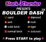 Boulder Dash — Title screen