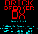 Brick Breaker Dx — Title screen