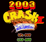 Crash II Advance 2003 — Title screen