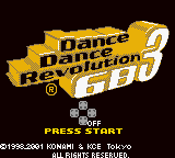 Dance Dance Revolution GB3 — Title screen