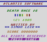 Death Race 16 — Title screen