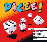 Dicee! — Title screen