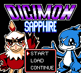 Digimon Saphire — Title screen