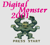 Digital Monster 2001 — Title screen
