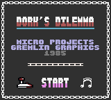Dork's Dilemma — Title screen