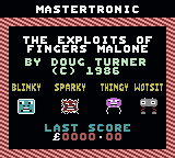 Exploits Of Fingers Malone, The — Title screen