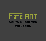 Fire Ant — Title screen