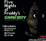 Five Nights At Freddy's GameBoy — Title screen