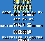 Full Time Soccer (Unl.) — Title screen