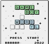 GB-Wordyl — Title screen