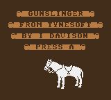 Gunslinger — Title screen