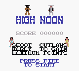 High Noon — Title screen