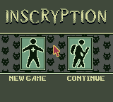 Inscryption — Title screen