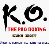 K.O. : The Pro Boxing — Title screen