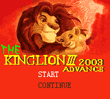 King Lion Advance III 2003 — Title screen