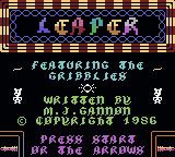 Leaper — Title screen