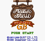 Marie no Atelier GB — Title screen
