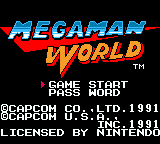 Mega Man World - Dr. Wily's Revenge — Title screen