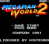 Mega Man World 2 — Title screen