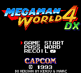 Mega Man World 4 DX — Title screen