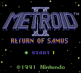 Metroid 2 - Return Of Samus — Title screen