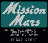 Mission Mars — Title screen