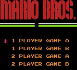 Nes Conversion - Mario Bros — Title screen