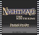 Nyghtmare : The Ninth King — Title screen