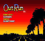 OutRun GB — Title screen